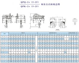 QPQ-2×（5-25）、QPK-2×（5-25）雙吊點(diǎn)啟閉機(jī)總圖